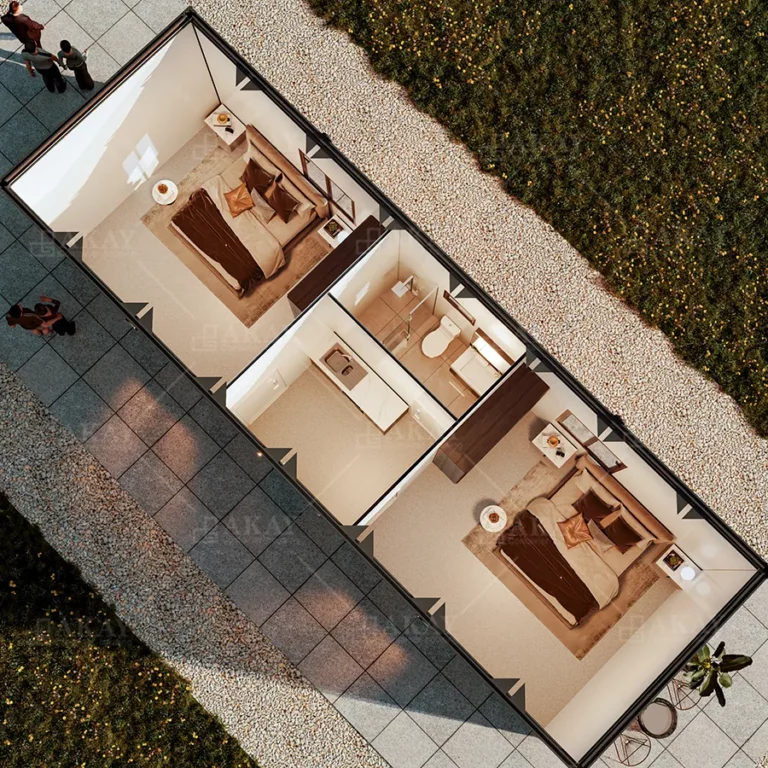 Detachable Container House Height Customized 1244M Double Bedroom Luxury Apartment Prefab Homes Modular Prefabricated House (7)