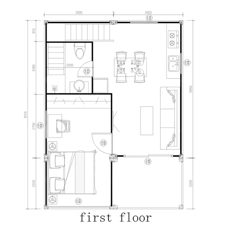 Luxury Villa Double Floor Prefabricated House High-End Movable House Custom Detachable Container House for Residential Use-1022 (8)