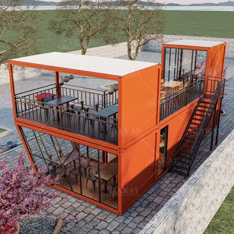 Double Layer Coffee Shop Fast Install Outdoor Container shop Modular Prefabricated House (5)