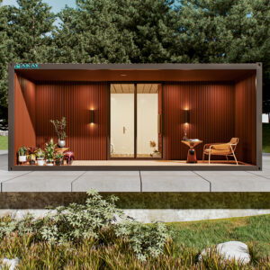 40ft container house 2 bed 1 living