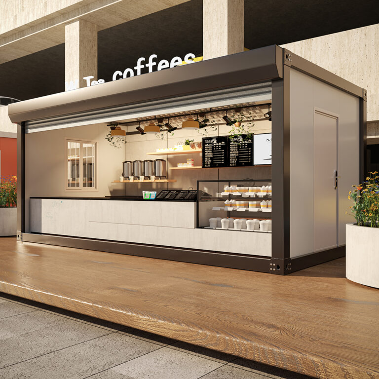 Container-house-with-roller-shutter-door